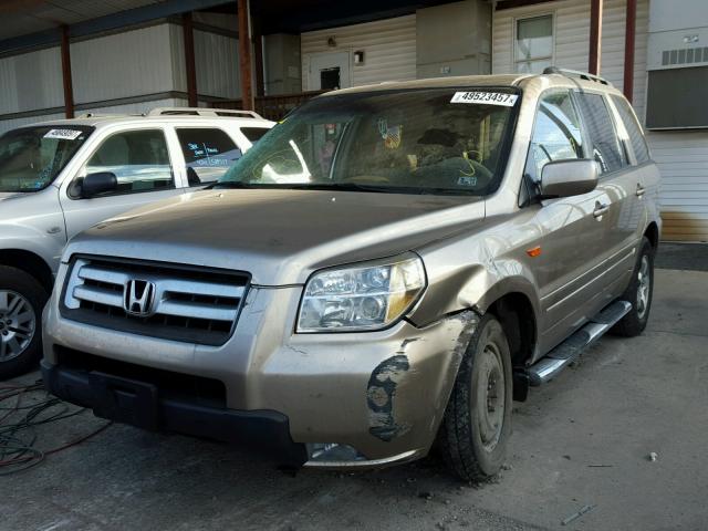 2HKYF18637H505057 - 2007 HONDA PILOT EXL TAN photo 2