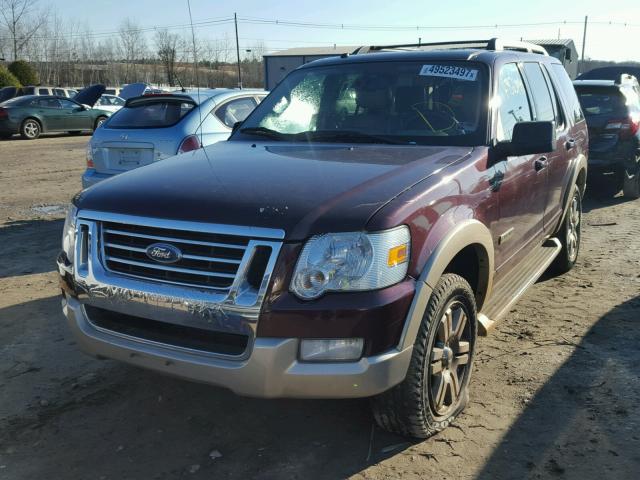 1FMEU74E67UA85353 - 2007 FORD EXPLORER E BURGUNDY photo 2