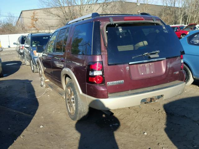 1FMEU74E67UA85353 - 2007 FORD EXPLORER E BURGUNDY photo 3