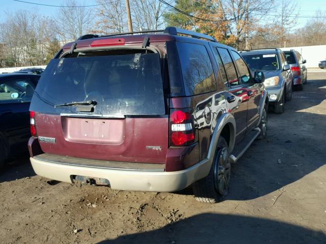 1FMEU74E67UA85353 - 2007 FORD EXPLORER E BURGUNDY photo 4