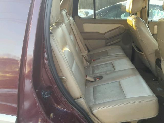 1FMEU74E67UA85353 - 2007 FORD EXPLORER E BURGUNDY photo 6