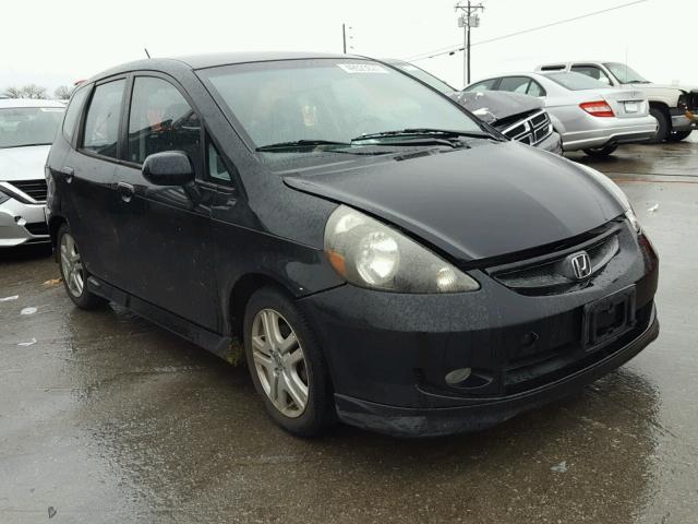 JHMGD37688S010790 - 2008 HONDA FIT SPORT BLACK photo 1