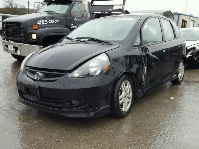 JHMGD37688S010790 - 2008 HONDA FIT SPORT BLACK photo 2