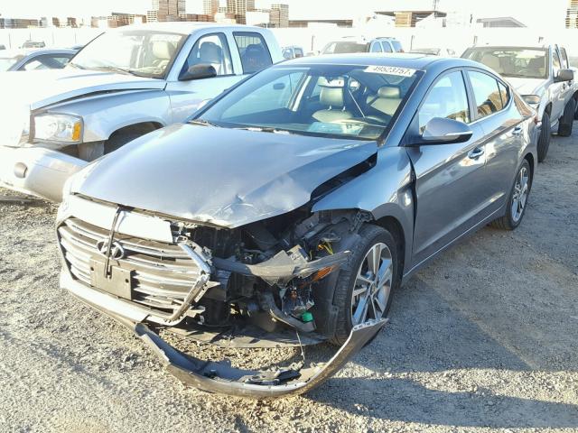 KMHD84LF6HU067414 - 2017 HYUNDAI ELANTRA SE CHARCOAL photo 2