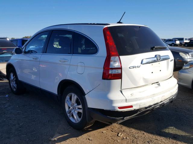 5J6RE4H75AL038321 - 2010 HONDA CR-V EXL WHITE photo 3