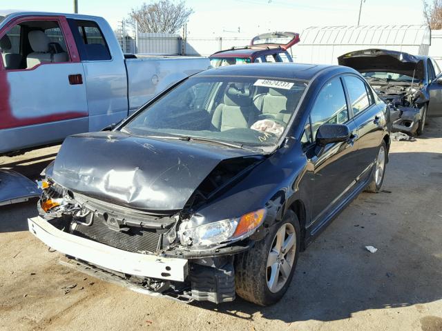 1HGFA16897L107682 - 2007 HONDA CIVIC EX BLACK photo 2