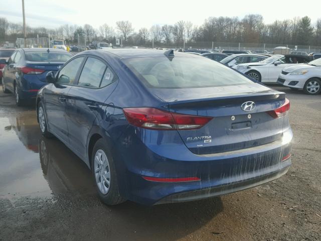 5NPD74LF0HH124627 - 2017 HYUNDAI ELANTRA SE BLUE photo 3