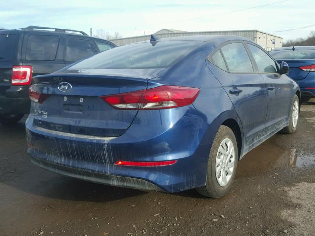 5NPD74LF0HH124627 - 2017 HYUNDAI ELANTRA SE BLUE photo 4