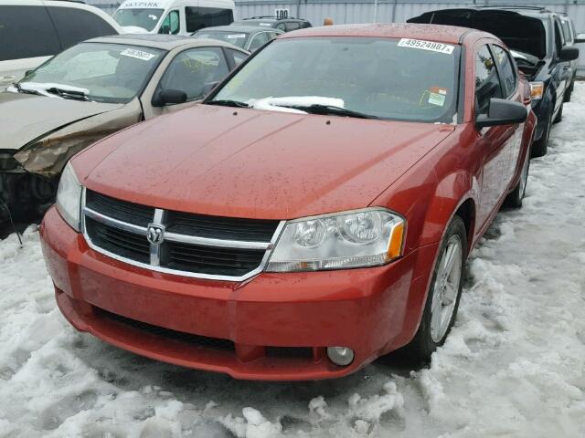 1B3LC56R78N165423 - 2008 DODGE AVENGER SX RED photo 2