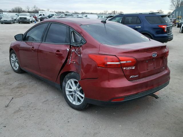 1FADP3F27HL277039 - 2017 FORD FOCUS SE RED photo 3