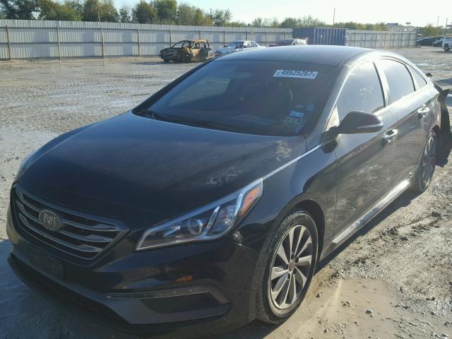 5NPE34AF6FH044880 - 2015 HYUNDAI SONATA SPO BLACK photo 2