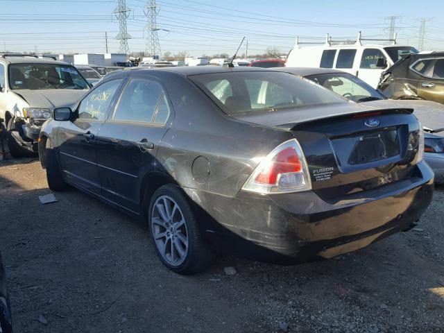 3FAHP07Z28R197175 - 2008 FORD FUSION SE BLACK photo 3