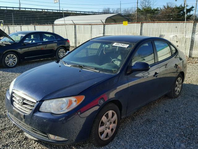 KMHDU46D88U404610 - 2008 HYUNDAI ELANTRA GL BLUE photo 2