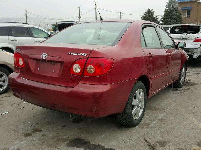 1NXBR32E17Z803200 - 2007 TOYOTA COROLLA CE RED photo 4