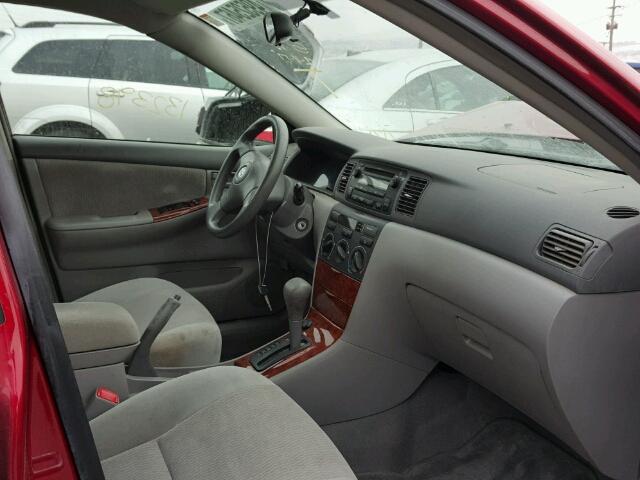 1NXBR32E17Z803200 - 2007 TOYOTA COROLLA CE RED photo 5