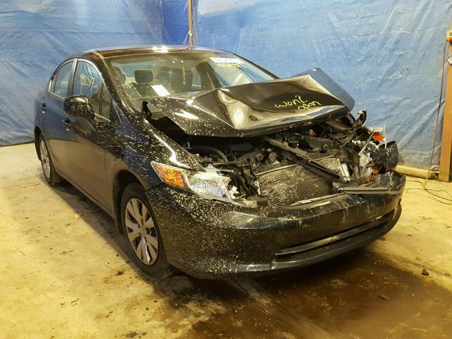 2HGFB2F57CH335101 - 2012 HONDA CIVIC LX BLACK photo 1