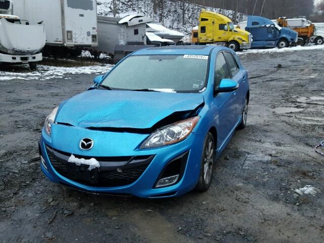 JM1BL1H65A1227503 - 2010 MAZDA 3 S BLUE photo 4