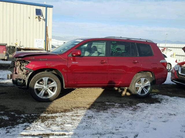 JTEES43A582102028 - 2008 TOYOTA HIGHLANDER RED photo 9