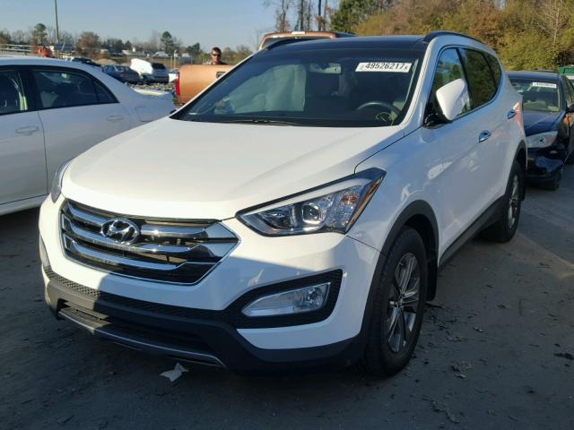 5XYZU3LB4EG224836 - 2014 HYUNDAI SANTA FE S WHITE photo 2