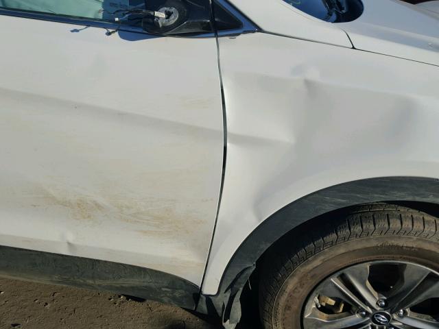 5XYZU3LB4EG224836 - 2014 HYUNDAI SANTA FE S WHITE photo 9