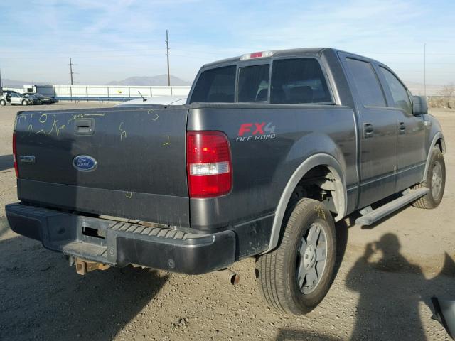 1FTPW14545FB56670 - 2005 FORD F150 SUPER GRAY photo 4