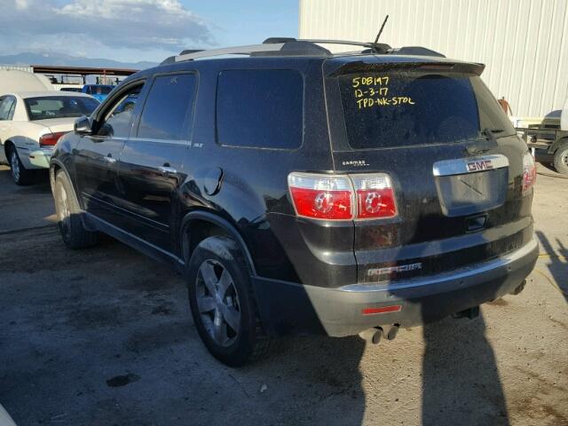 1GKKRREDXCJ322520 - 2012 GMC ACADIA SLT შავი ფოტო 3