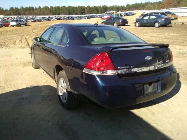 2G1WT58K489120463 - 2008 CHEVROLET IMPALA LT BLUE photo 3