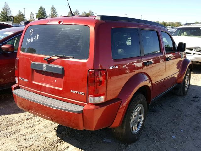 1D4PU2GK5BW507016 - 2011 DODGE NITRO SE RED photo 4