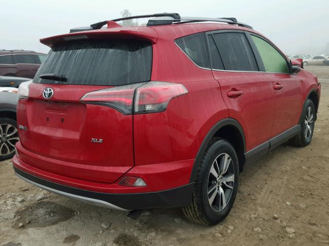 JTMWFREV0HJ138175 - 2017 TOYOTA RAV4 XLE RED photo 4