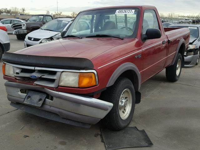 1FTCR11X7VPB21627 - 1997 FORD RANGER RED photo 2