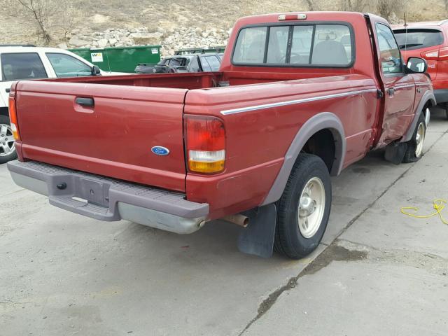 1FTCR11X7VPB21627 - 1997 FORD RANGER RED photo 4