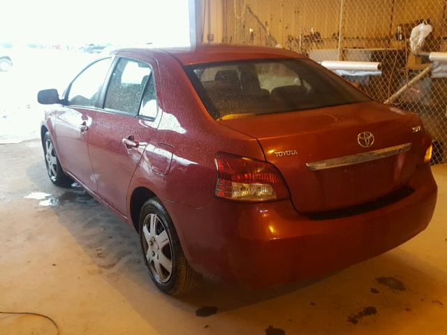 JTDBT903381250367 - 2008 TOYOTA YARIS RED photo 3