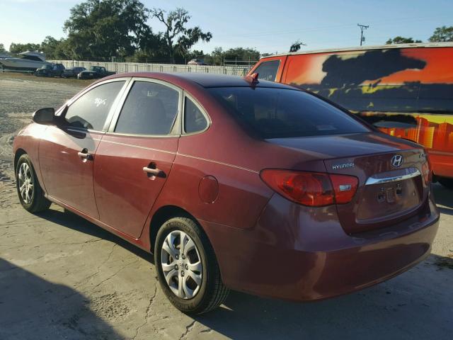 KMHDU4AD5AU099645 - 2010 HYUNDAI ELANTRA BL RED photo 3