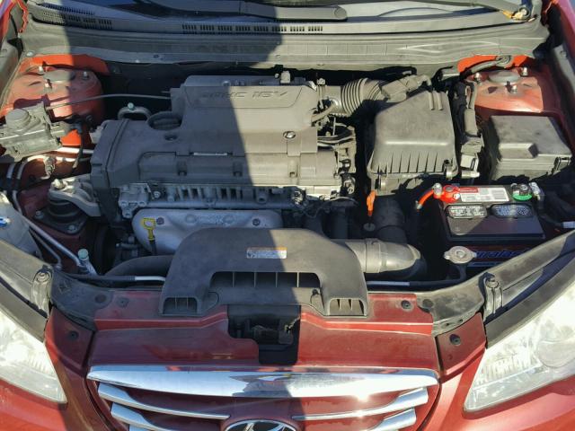 KMHDU4AD5AU099645 - 2010 HYUNDAI ELANTRA BL RED photo 7