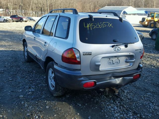 KM8SC13D24U648146 - 2004 HYUNDAI SANTA FE G SILVER photo 3