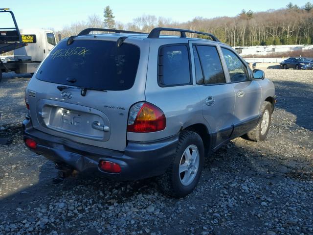 KM8SC13D24U648146 - 2004 HYUNDAI SANTA FE G SILVER photo 4