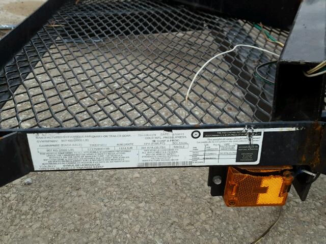 4YMUL0814DM026425 - 2013 ALLOY TRAILER UTILITY BLACK photo 10