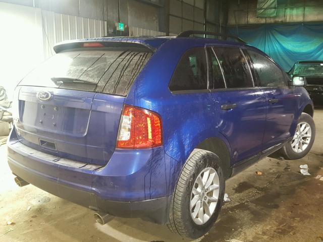 2FMDK3GC7DBC65723 - 2013 FORD EDGE SE BLUE photo 4