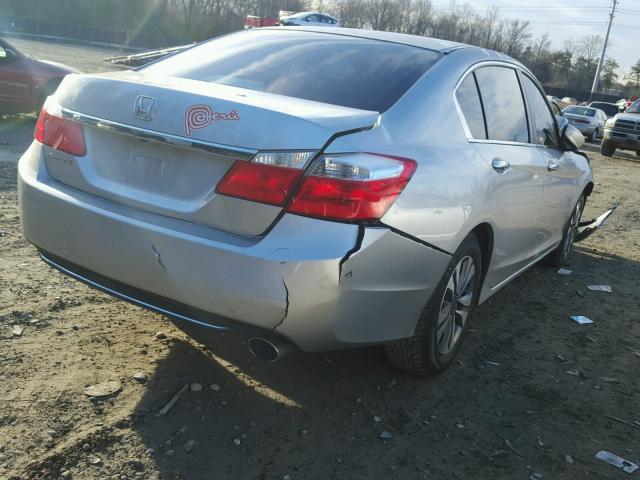 1HGCR2F39DA097989 - 2013 HONDA ACCORD LX SILVER photo 4