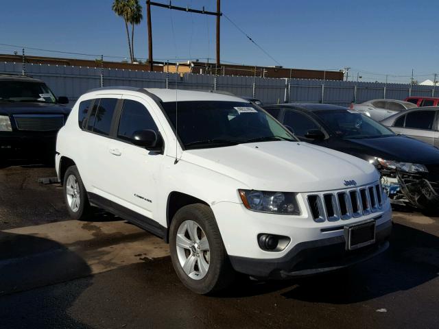 1C4NJDBB3ED706906 - 2014 JEEP COMPASS SP WHITE photo 1