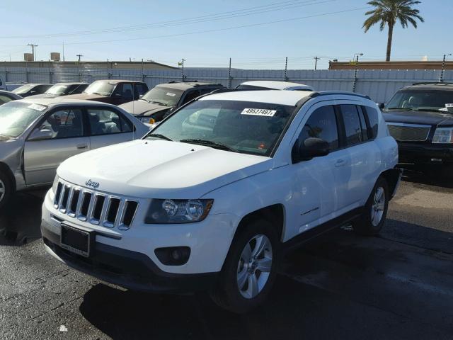 1C4NJDBB3ED706906 - 2014 JEEP COMPASS SP WHITE photo 2