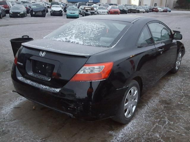 2HGFG12679H513270 - 2009 HONDA CIVIC LX BLACK photo 4