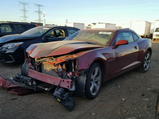 2G1FC1EVXA9223982 - 2010 CHEVROLET CAMARO LT BURGUNDY photo 2