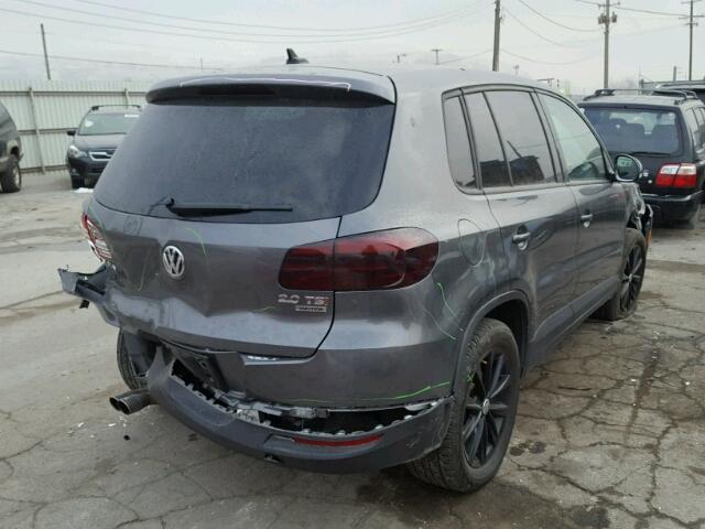 WVGBV3AX1EW601439 - 2014 VOLKSWAGEN TIGUAN S CHARCOAL photo 4