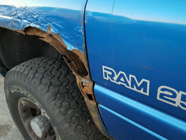 1B7KF23Z7XJ548126 - 1999 DODGE RAM 2500 BLUE photo 9