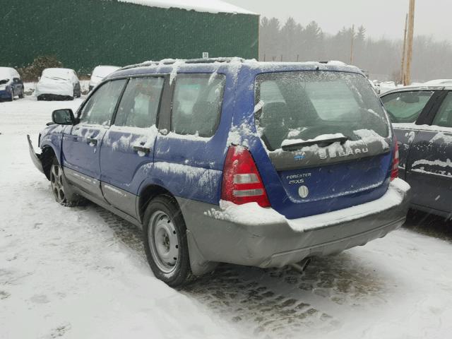 JF1SG65624H761033 - 2004 SUBARU FORESTER 2 BLUE photo 3