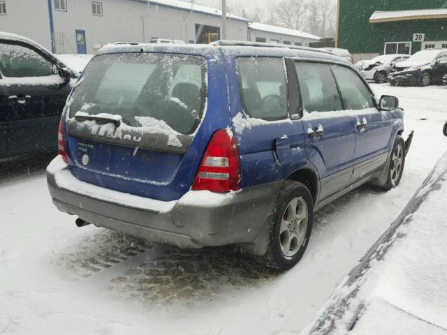 JF1SG65624H761033 - 2004 SUBARU FORESTER 2 BLUE photo 4