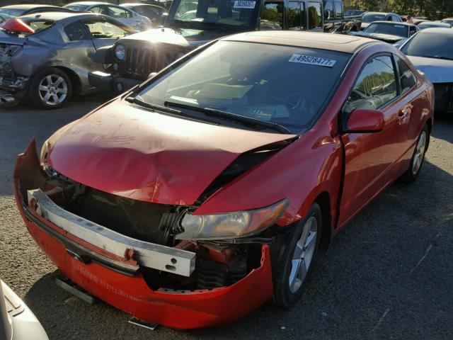 2HGFG12847H579225 - 2007 HONDA CIVIC EX RED photo 2