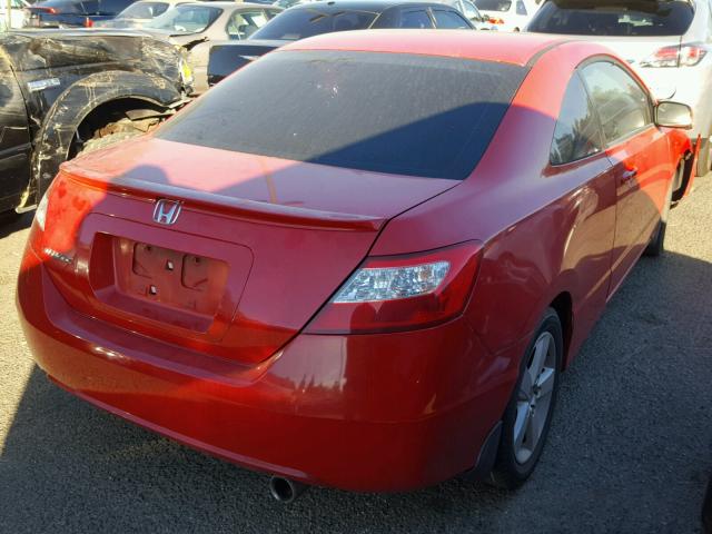 2HGFG12847H579225 - 2007 HONDA CIVIC EX RED photo 4