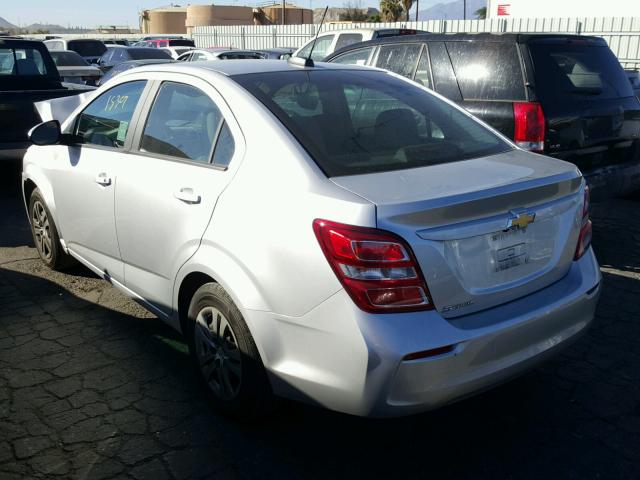 1G1JB5SG6H4147278 - 2017 CHEVROLET SONIC LS SILVER photo 3